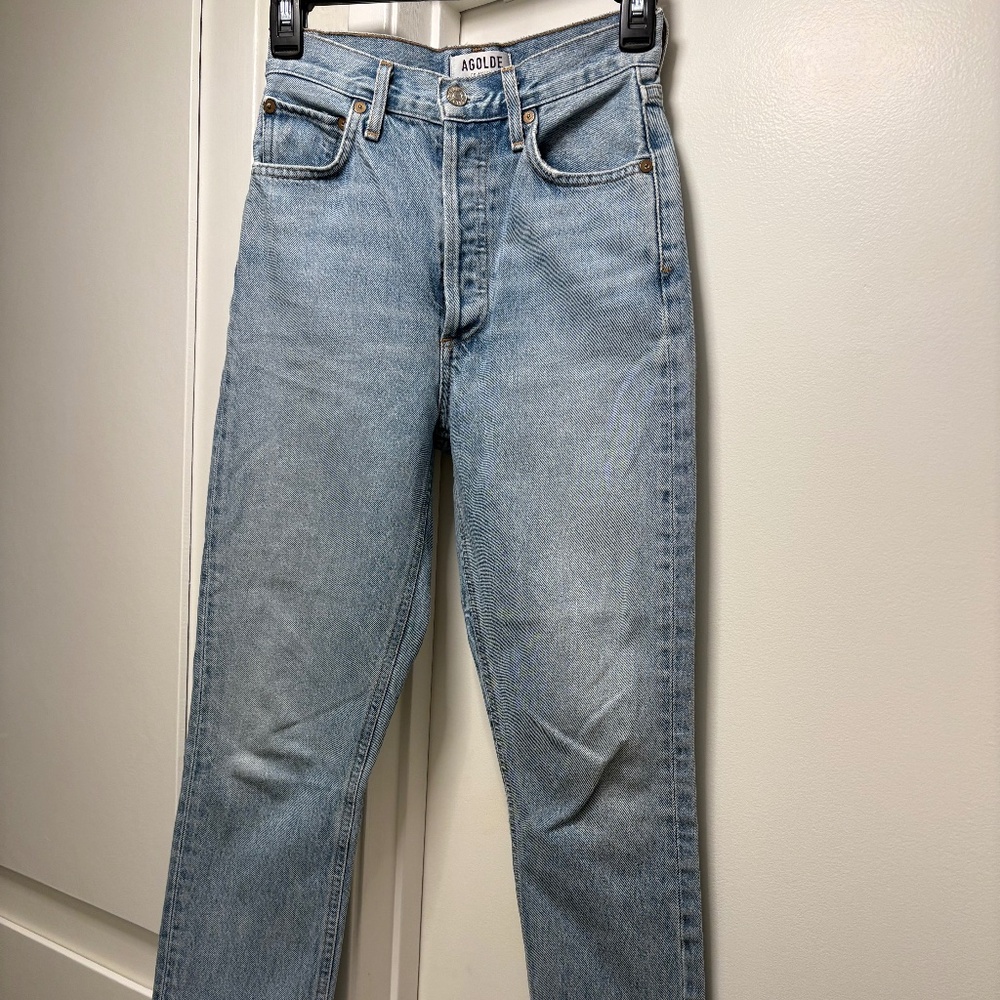 Agolde jeans - “Riley” size 23 - boyfriend, frayed hem